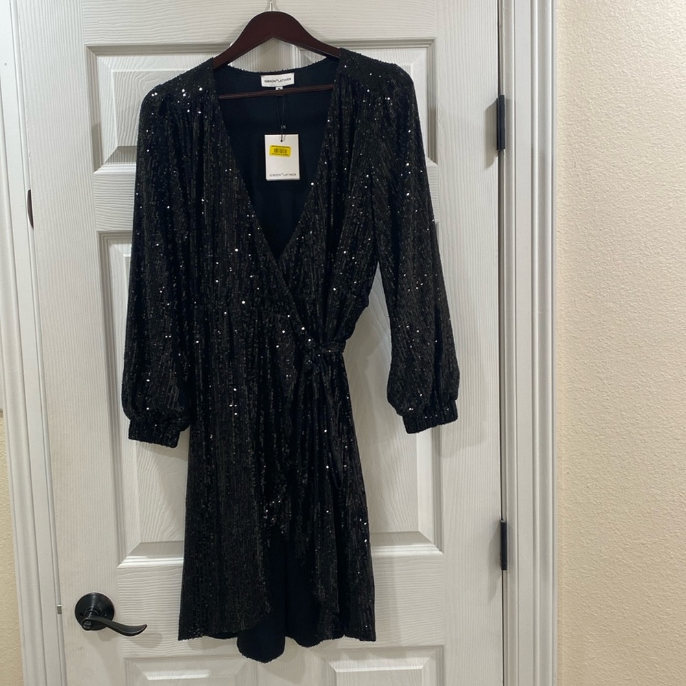 Black sequin dress